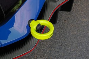 Honda Civic Hatchback Tow Hook Kit - Rear - Perrin Performance - Neon Yellow - `17-`21